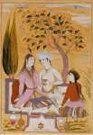 Muin Musawvir Amorous Couple and a Servant - Hermitage